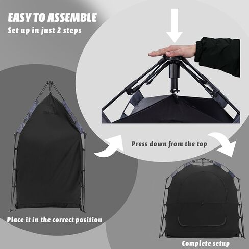 Blackout Tent for Pack and Play, Baby Sleep Pod, Portable Blackout Cover, Travel Crib Canopy, 1-Click Set Up Sleep Pod Blocks 95% of Light（Black） in Kuwait