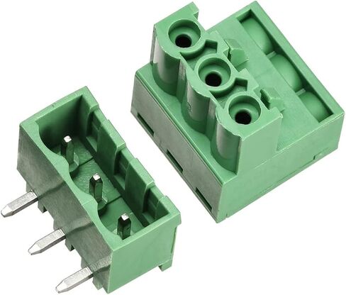 2EDG 6 مجموعات 3-Pin (3-Pole) 5.08mm الملعب المكونات في المسمار محطة كتلة موصل (دبوس الزاوية اليمنى) PCB جبل DIY in Kuwait