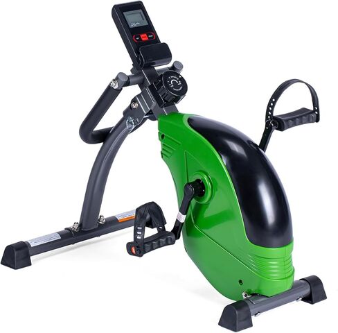 Mini Exercise Bike, Folding Pedal Trainer, Dual Function Pedal Exerciser with Digital Monitor and Carrying Handle, Display for Arms and Legs Workout in Kuwait