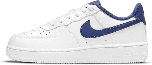 حذاء Nike Boy's Force 1 (الطفل الصغير) أبيض/أزرق ملكي غامق/أحمر جامعي 13 Little Kid M in Saudi Arabia