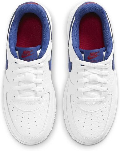 حذاء Nike Boy's Force 1 (الطفل الصغير) أبيض/أزرق ملكي غامق/أحمر جامعي 13 Little Kid M in Saudi Arabia