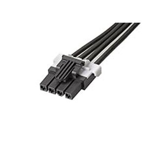 مجموعة كابلات Molex/Waldom، 145135-0400، Mini-Fit TPA2-to-Mini-Fit TPA2 Off-The-Shelf (OTS) - صف واحد - طول 75.00 مم - 4 دوائر - أسود. (40 عنصر/عناصر) in Kuwait
