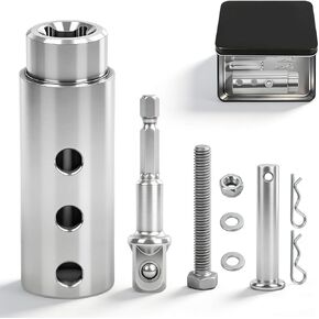 Trailer Jack Drill Adapter, Upgraded Stainless Steel, 1 Inch Drive Shaft Compatible, Heavy Duty Turbo Jack Adapter for RV, Dump Trailers and Campers in Kuwait