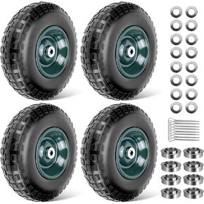 Taifa 1 PC 13 Inch 4.00-6 with 5/8'' & 3/4'' Bearings Rubber Solid Flat Free Replacement Tires and Wheels, Air Less Wheel for Wheelbarrow/Wagon/Hand Truck/Trolley/Garden Scooter etc. in Kuwait