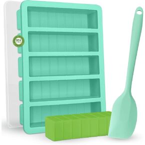 Silicone Butter Molds with Lid, Non-Stick Butter Tray with Butter Knife and Spatula, Reinforced Steel Frame Inside, Perfect for Making 5 Standard 8 Tbsp Butter Sticks, Energy Bar, 2 Pcs in Saudi Arabia