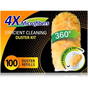 عبوات منفضة الأسطح المتعددة، شديدة التحمل بزاوية 360 درجة، عدد 100، متوافقة مع منفضات سويفر in Kuwait