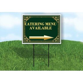 Catering Menu Available St. Patrick'S Day Irish Clover Fancy Gold Up Arrows A-Frame Single Sided 23x23 in. sign in Kuwait