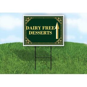 Dairy Free Desserts St. Patrick'S Day Irish Clover Fancy Gold Directional Arrows A-Frame Double Sided 23x23 in. sign in Kuwait
