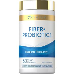 ألياف كارلايل ومكمل البروبيوتيك | 60 كبسولة | 14 سلالات | يدعم الانتظام للرجال والنساء | نباتي، غير معدّل وراثيًا، خالي من الغلوتين in Kuwait