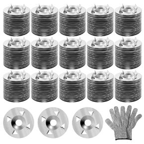 700 قطعة من غسالات تثبيت الألواح الإسفنجية، أجهزة تثبيت عازلة من الفولاذ المجلفن مقاس 1-1/8 بوصة لتركيب الألواح مع قفازات مقاومة للقطع in Kuwait