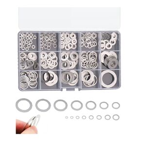 320pcs Flat Washer Assortment Kit, 304 Stainless Steel Thin Gasket 0.5/0.8/1mm Thickness, 15 Different Assorted Sizes M3~M20 Shim Washers for Bolt Screws(0.5mm Thickness Kit) in Saudi Arabia