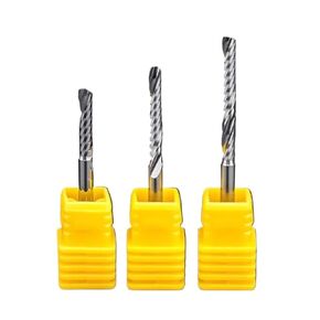 10 قطعة/الوحدة 3.175 مللي متر قاطع خشب فلوت واحد لولبي القاطع راوتر بت نهاية مطحنة لأدوات تقطيع كربيد MDF (2.0 مللي متر ، 6 مللي متر) in Kuwait