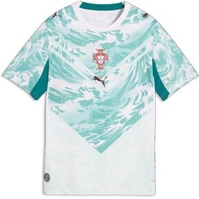 Puma Unisex-Child FA Portugal Away Jersey Replica, White-Green Lagoon SS26 in Saudi Arabia