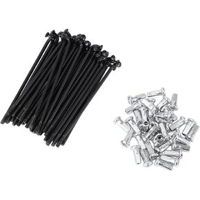 36 Set 12G Bicycle Spokes 76mm Bike Wheel Spokes 45 Steel Black in Kuwait