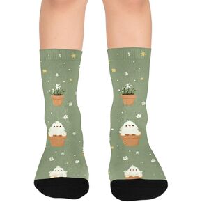 جوارب المشي لمسافات طويلة باللون الأخضر من Garden Chick - جوارب شتوية حرارية سميكة دافئة للأولاد والبنات للمدرسة، والارتداء اليومي والأنشطة الخارجية in Kuwait