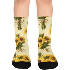 جوارب عباد الشمس وباقة المشي لمسافات طويلة - جوارب شتوية حرارية سميكة دافئة للأولاد والبنات للمدرسة، والارتداء اليومي والأنشطة الخارجية in Kuwait