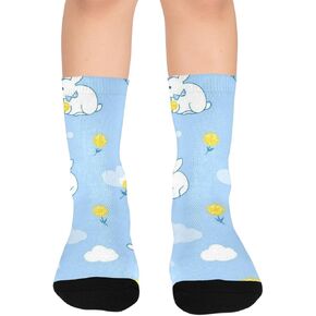 جوارب Blue Bunnies Cloud للمشي لمسافات طويلة - جوارب شتوية حرارية سميكة دافئة للأطفال الصغار للأولاد والبنات للمدرسة، والارتداء اليومي والأنشطة الخارجية in Kuwait