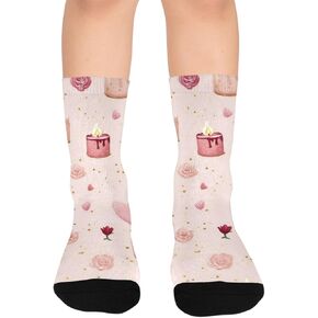 جوارب كاندل روز جلو للمشي لمسافات طويلة - جوارب شتوية حرارية سميكة دافئة للأطفال الصغار للأولاد والبنات للمدرسة، والارتداء اليومي والأنشطة الخارجية in Kuwait