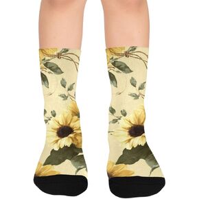 جوارب عباد الشمس الربيعية للمشي لمسافات طويلة - جوارب شتوية حرارية سميكة دافئة للأولاد والبنات الصغار للمدرسة، والارتداء اليومي والأنشطة الخارجية in Kuwait