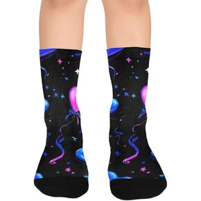 جوارب للمشي لمسافات طويلة على شكل قلب نيون - جوارب شتوية حرارية سميكة دافئة للأولاد والبنات الصغار للمدرسة، والارتداء اليومي والأنشطة الخارجية in Kuwait