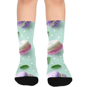 جوارب Macaron Hearts Treat Art للمشي لمسافات طويلة - جوارب شتوية حرارية سميكة دافئة للأولاد والبنات للمدرسة، والارتداء اليومي والأنشطة الخارجية in Kuwait