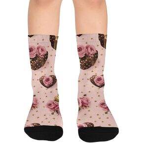 جوارب Pink Gift Bloom للمشي لمسافات طويلة - جوارب شتوية حرارية سميكة دافئة للأطفال الصغار للأولاد والبنات للمدرسة، والارتداء اليومي والأنشطة الخارجية in Kuwait