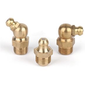 أجهزة OSNEEOIY 10 قطع M4 M5 M6 M8 M10 M12 M14 M16 ذكر خيط نحاسي مستقيم نوع الكوع الزيت الهيدروليكي زيرك الشحوم أنبوب الحلمة وصلة تركيب الأنابيب (90 درجة، M5x0.8) in Kuwait
