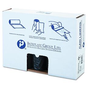 Inteplast Group SLW3858SHK Low-Density Can Liner, 38 x 58, 60gal, 1.4mil, Black, 20 per Roll (Case of 5 Rolls) in Kuwait