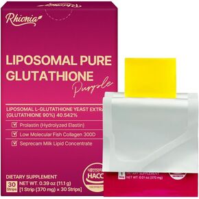 (370mg X 30) Liposomal Pure Glutathione Purple Film Strips/Glutathione 150 mg Supplement, 90% Purity in Saudi Arabia