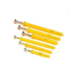 مسامير لولبية التوسيع، M8 أنبوب تمديد بلاستيكي، مرساة جدارية ذاتية التنصت، مقابس حفر النجارة، توسيع بلاستيكي مع مجموعة براغي معدنية (10 قطع) (الطول: 60 مم، المواصفات: M8) (اللون: M8، Si in Kuwait