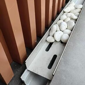 Drainage Grille Patio French Sewer Kits, Gutter Downpipes Outdoor Gutter Drainage Systems, Driveway Concrete Diverter Rain Gutters(20x10x100cm) in Kuwait