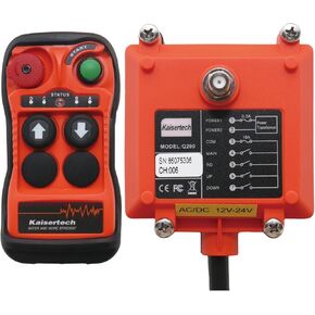 Q200 2-Button Wireless Remote Control for Cranes and Hoists /12-24V AC/DC Industrial Controller for Electric Hoist, Concrete Truck & Construction Machinery (US-Q200 ACDC12-24V 1T1R) in Saudi Arabia