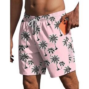 Ekouaer شورت سباحة رجالي مقاس 7 بوصات سريع الجفاف وجيد التهوية، بدلة استحمام للشاطئ، ملابس سباحة خفيفة الوزن in Kuwait