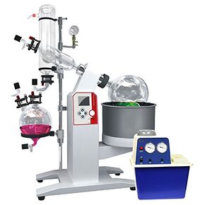 عبر International SE13c-S2 SolventVap مبخر دوار سعة 5 لتر مع مكثف مصيدة باردة ومضخة تفريغ مقاومة للمواد الكيميائية، WaterVac 0.7 CFM (عبوة من قطعتين) in Kuwait