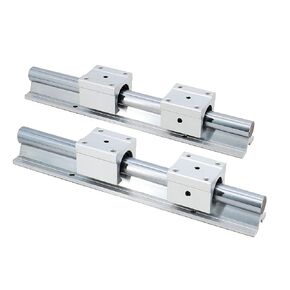 قطعتان من قضبان التوجيه الخطية R25 300mm-2200mm SBR25UU المدعومة بالكامل مع مبيتات تحمل 4X (400 مم) in Kuwait