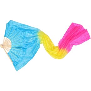 Boy Girl's Dance Fan Flowing Fan for Tap and Belly Dancing Lightweight Cloth Material for Dance Classes Competitions and Right Hand Yellow in Kuwait