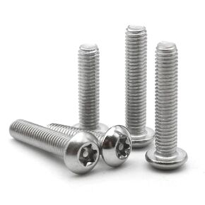 M3 4/5/6/8/10/12/14-30 مللي متر 304 الفولاذ المقاوم للصدأ ستة الفص مع دبوس زر برغي برأس مستدير 50 ​​قطعة (16 مللي متر) in Kuwait