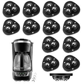 4-Pack Self-Adhesive Swivel Caster Wheels Appliance Sliders Rollers, 20lbs Load Capacity Per Wheel, Low Profile Swivel Wheels for Furniture, Storage Bins & Small Appliances in Kuwait