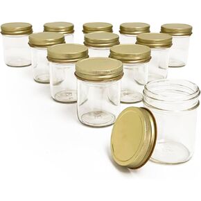 Glass 8 Fl Oz Classic Mason Jar with Metal Lid 6pk - Perfect for Candle Making in Kuwait