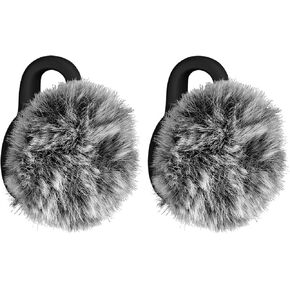 Geekria for Creators Furry Windscreen for Lark M2S، متوافق مع ميكروفون لاسلكي Hollyland Lark M2S، غطاء الرياح Mic DeadCat، الزجاج الأمامي بغطاء زغب، تقليل ضوضاء الرياح (رمادي / 2 حزمة) in Kuwait