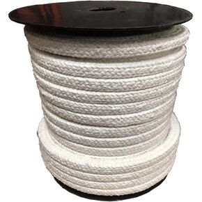 Log Burner Door Seal Rope,Rope Seals-Ceramic Fiber Gasket, Square Braid, High Temperature Seal for Boiler Furnace Casting(8x8mm*10m) in Kuwait