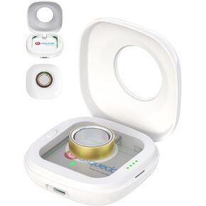 حافظة شحن لاسلكية لشاحن Oura Ring 4، محطة شحن محمولة للسفر بقدرة 2000 مللي أمبير في الساعة تناسب جميع أحجام Ring Gen 4، عمر بطارية إضافي يصل إلى 30 يومًا (قاعدة الشحن الرسمية غير متضمنة) in Kuwait