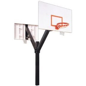 First Team Legend Excel Dual Steel Double Sided In Ground Fixed Height Basketball System44; Columbia Blue in Kuwait