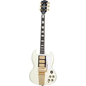 Epiphone Inspired by Gibson Custom 1963 Les Paul SG Maestro, Classic White with Hard Case in Kuwait