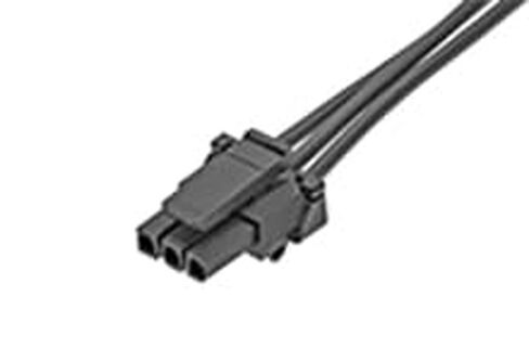مجموعة كابلات Molex/Waldom، 145132-0301، Micro-Fit TPA-to-Micro-Fit TPA Off-The-Shelf (OTS) - صف واحد - طول 150.00 مم - 3 دوائر - أسود. (75 عنصر/عناصر) in Kuwait