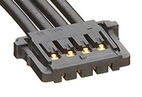 مجموعة كابلات Molex/Waldom، 15132-0401، Pico-Lock-to-Pico-Lock Off-The-Shelf (OTS) - مسافة 1.50 مم - صف واحد - طول 100.00 مم - 4 دوائر - أسود. (50 عنصر/عناصر) in Kuwait
