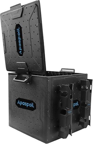 Kayak Fishing Crate with 4 Rod Holders | 13"x13" Kayak Tackle Storage Box & Gear Organizer | Durable, Compact Kayak Crate Storage for Most Fishing Kayaks in Kuwait