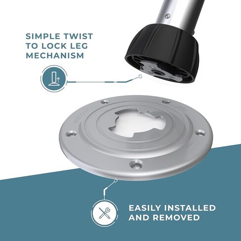 نظام أرجل الطاولة Select ITC Silver Sequoia III للمركبات الترفيهية أو القارب (27 بوصة) TL4002C-27 (B07VSJX6R5) in Kuwait