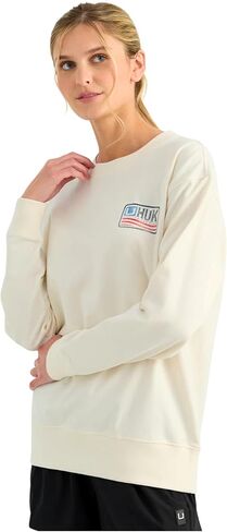 HUK Women's Edisto Terry Crew, Lightweight Terry Cloth Sweatshirt, Soft Casual Coastal Pullover for Women in Saudi Arabia