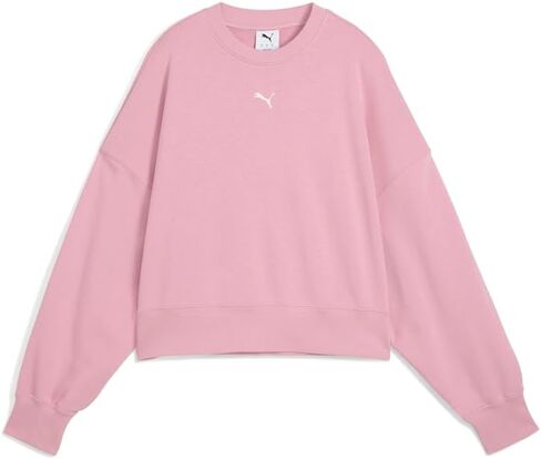 سويت شيرت PUMA للسيدات Wardrobe Essentials ذو حجم كبير كاجوال - وردي in Saudi Arabia